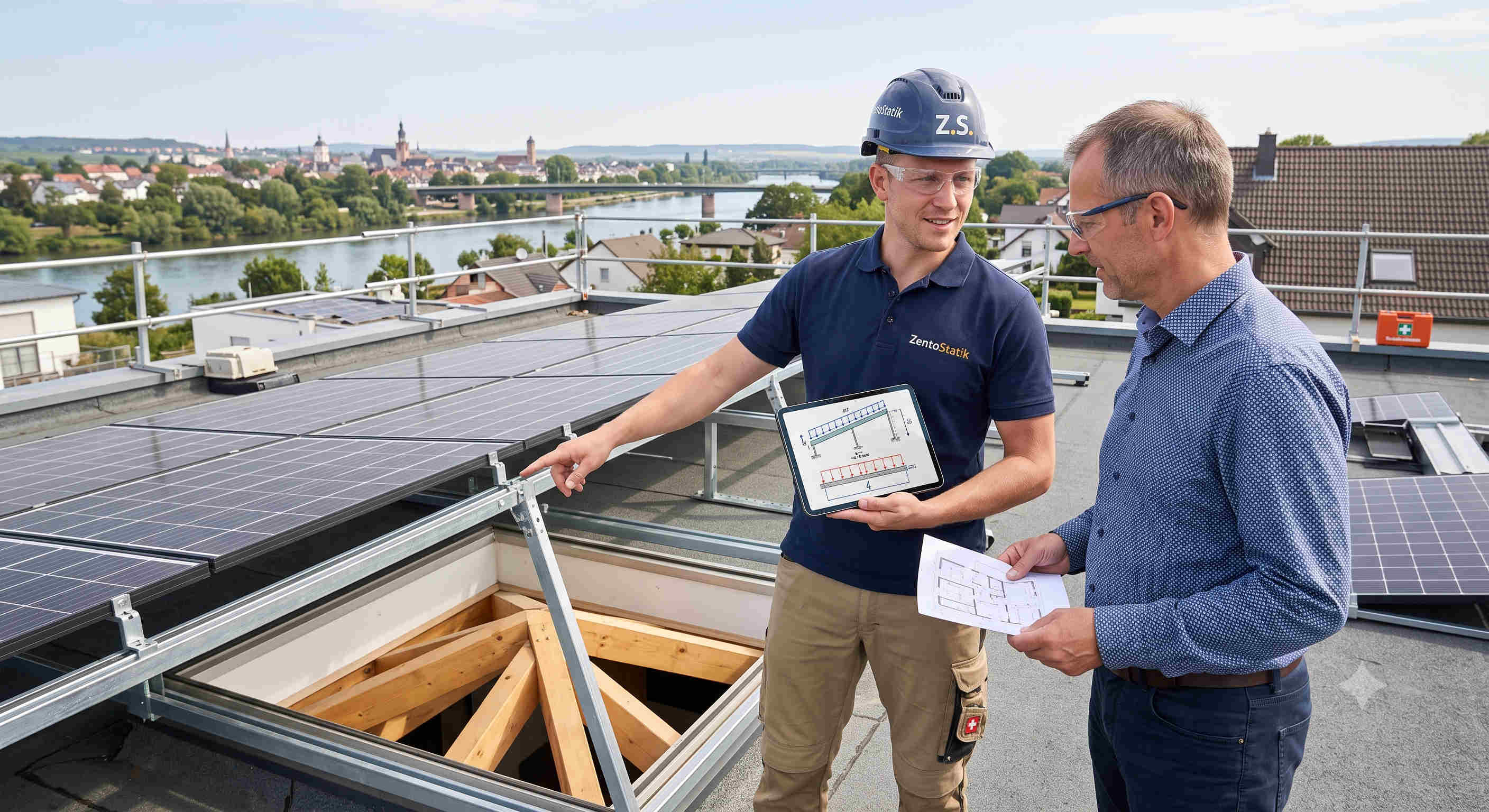 PV-Anlage Statik Frankfurt - Statiknachweis, Dachlast-Prüfung vor Ort